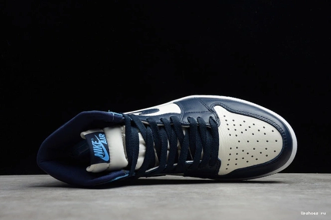 Obsidian | 1 University Jordan Air Retro 555088-140 Blue OG UNC High - 0920